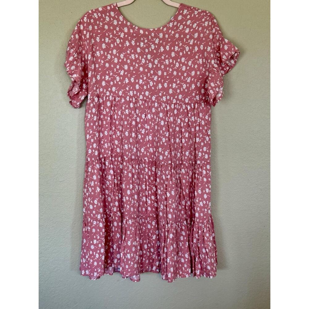 Petal & Pup Kelda Floral Midi Dress size 6 Pink Floral Cottagecore Country 541D